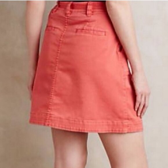 #87 Anthropologie Pilcro and the Letterpress Button Front Denim Skirt - Picture 2 of 7